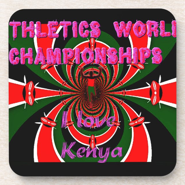 Kenya Athletics World Championships: Swirling Flag Coaster (Front)