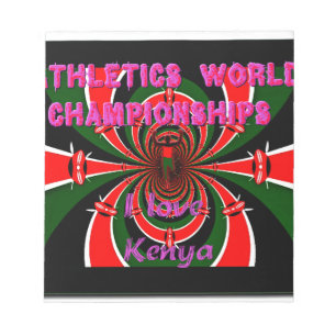 Kenya Athletics World Championships: Swirling Flag Notepad