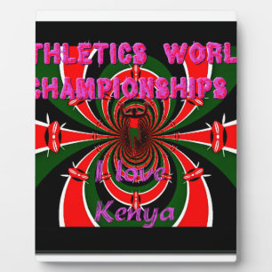 Kenya Athletics World Championships: Swirling Flag Plaque