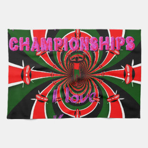 Kenya Athletics World Championships: Swirling Flag Tea Towel