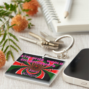 Kenya Athletics World Champs Fakuna Matata Flag Key Ring