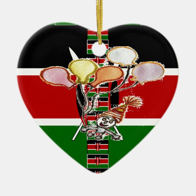 Kenya Birthday Ceramic Ornament (Front)