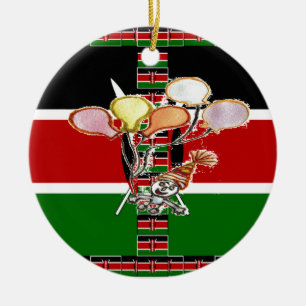 Kenya Birthday Ceramic Tree Decoration