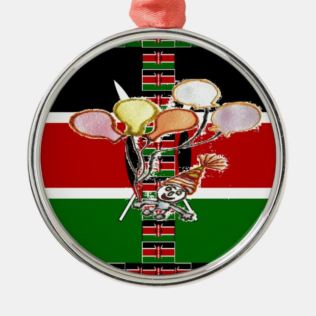 Kenya Birthday Metal Ornament (Front)