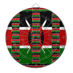 Kenya Black red green Dartboard