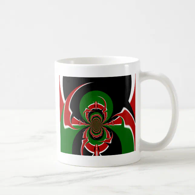 Kenya Black red green national flag colours design Coffee Mug | Zazzle