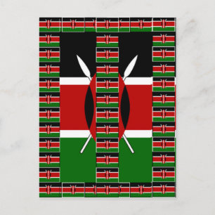 Kenya Black red green Postcard
