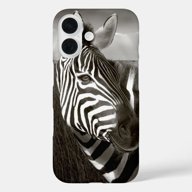 Kenya. Black & white of zebra and plain. Case-Mate iPhone Case (Back)