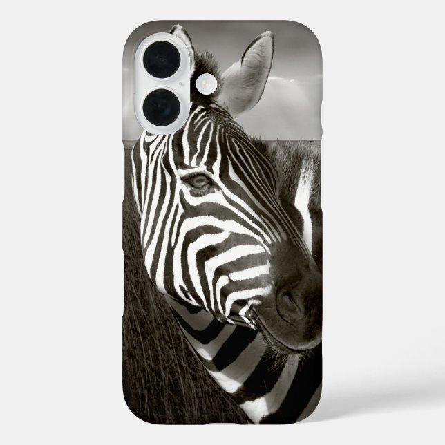 Kenya. Black & white of zebra and plain. Case-Mate iPhone Case (Back)