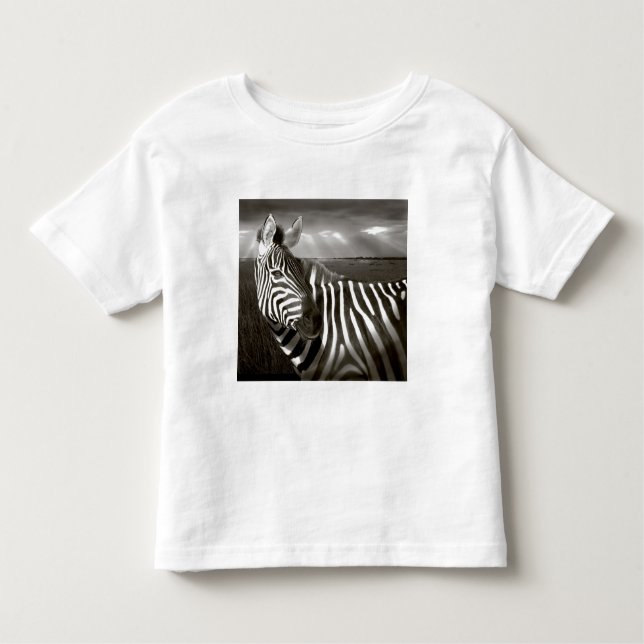 Kenya. Black & white of zebra and plain. Toddler T-Shirt (Front)
