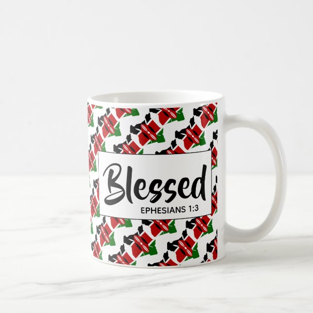 KENYA  Blessed Ephesians Christian Scripture Coffee Mug (Right)