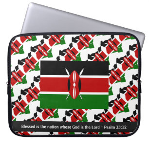 KENYA Blessed Nation Christian Laptop Sleeve