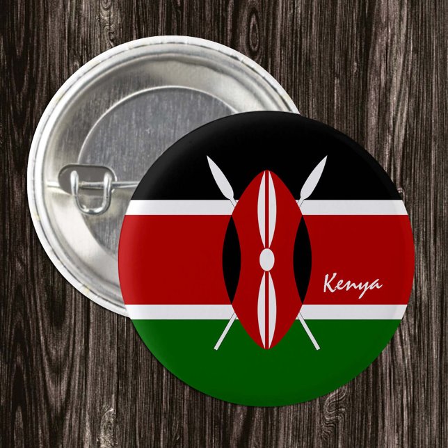 Kenya button, patriotic Kenyan Flag fashion 3 Cm Round Badge (Creator Uploaded)