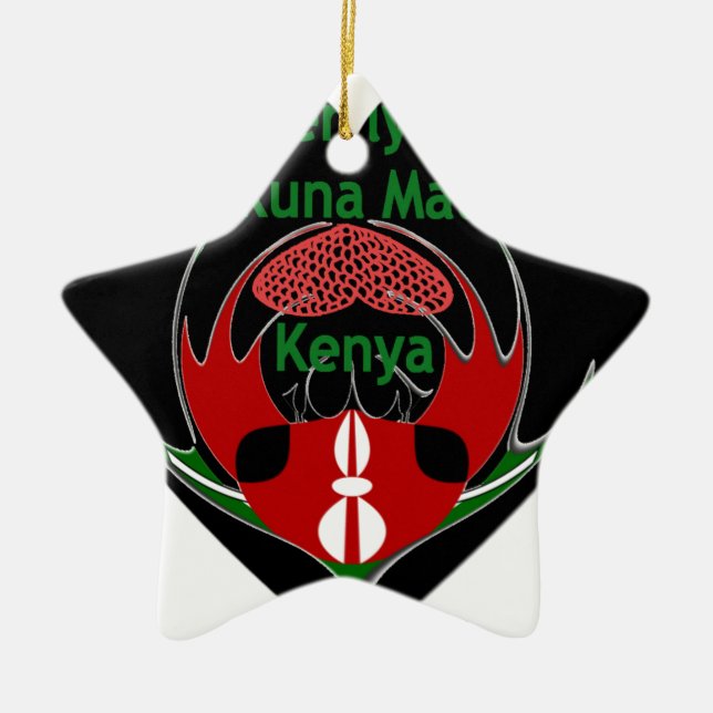 Kenya Ceramic Tree Decoration (Front)