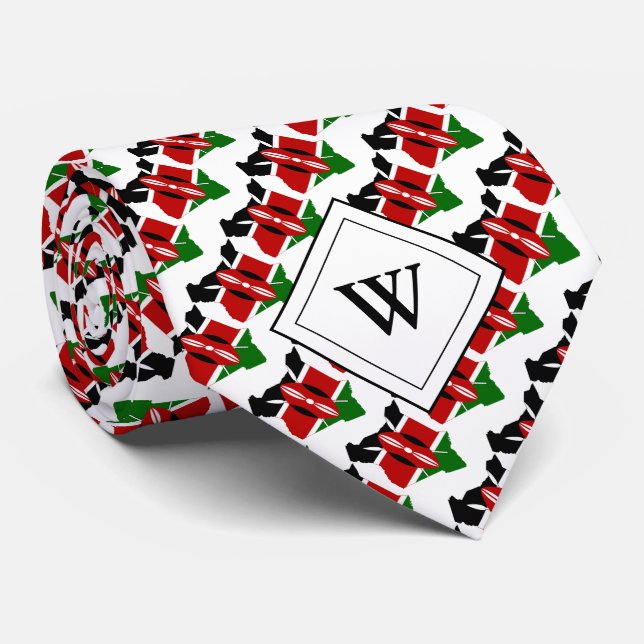 KENYA Christian Scripture Monogram Tie (Rolled)