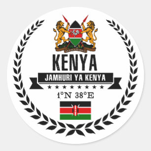 Kenya Classic Round Sticker
