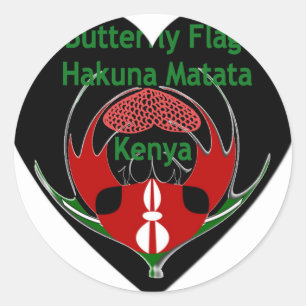 Kenya Classic Round Sticker