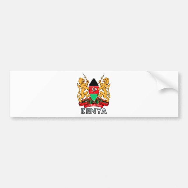 Kenya Coat of Arms Bumper Sticker (Front)