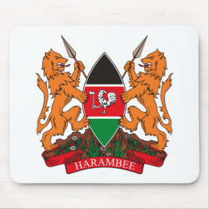 Kenya Coat of Arms Mousepad
