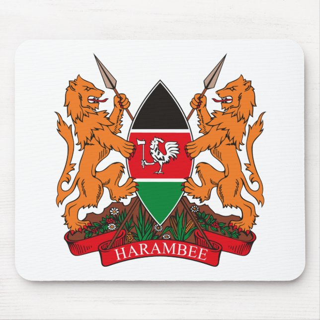 Kenya Coat of Arms Mousepad (Front)
