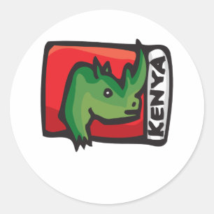 Kenya Design Classic Round Sticker