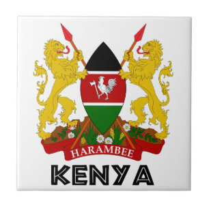 KENYA - emblem / flag / coat of arms / symbol Tile