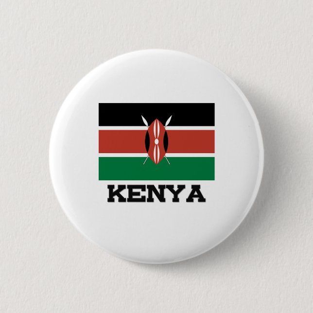 Kenya Flag 6 Cm Round Badge (Front)