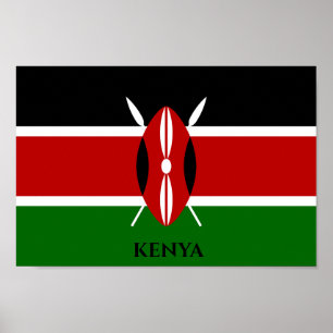 Kenya Flag , Africa Poster
