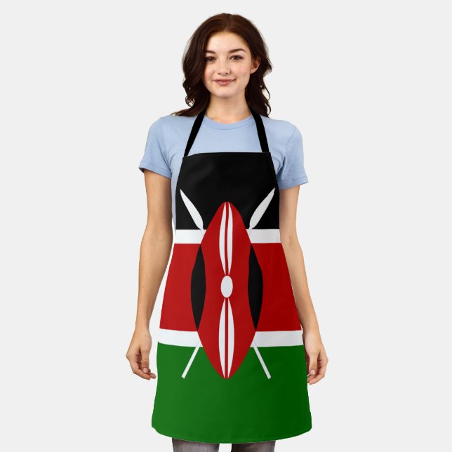 Kenya flag apron (Worn)