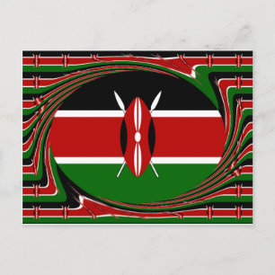 Kenya Flag Art – Patriotic & Modern Design Postcard