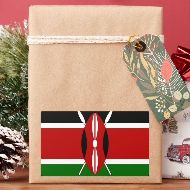Kenya Flag Art – Patriotic & Modern Design Rectangular Sticker (Holiday)
