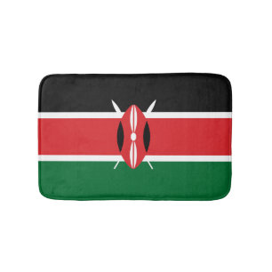 Kenya flag bath mat