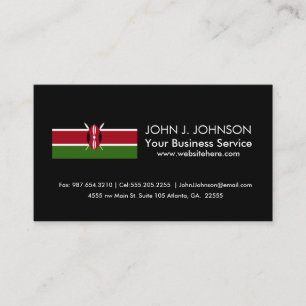 Kenya Flag Business Card