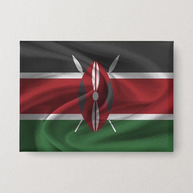 Kenya Flag Button (Front)