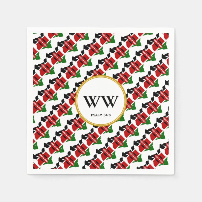 KENYA Flag Celebration Birthday Heritage Party Napkin (Front)
