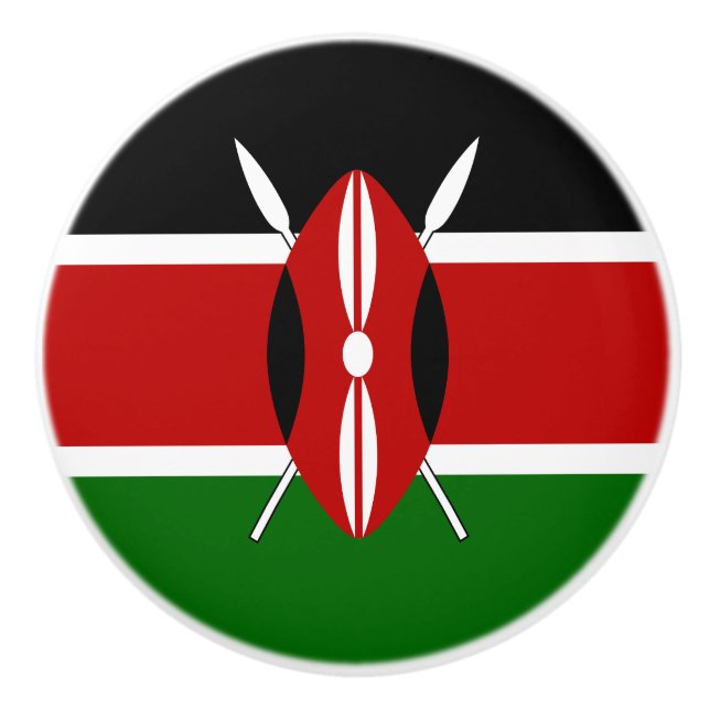 Kenya Flag Ceramic Knob (Front)