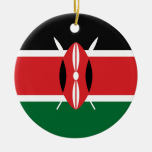 Kenya flag ceramic ornament