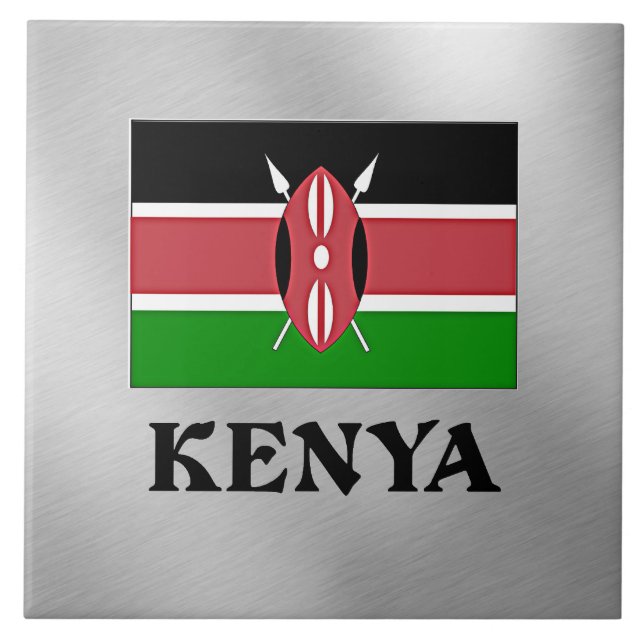 Kenya flag  ceramic tile (Front)