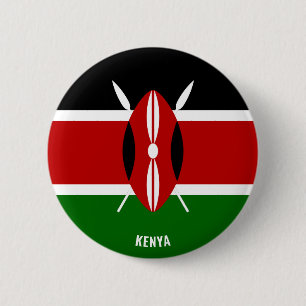 Kenya Flag Charming Patriotic 6 Cm Round Badge