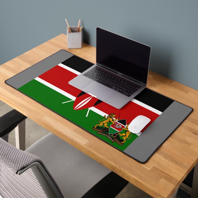 Kenya flag-coat of arms desk mat (Office 2)