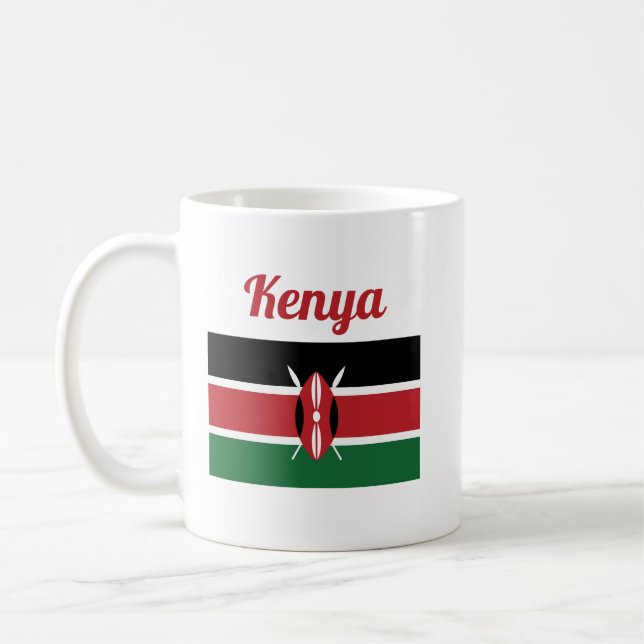 Kenya Flag  Coffee Mug (Left)