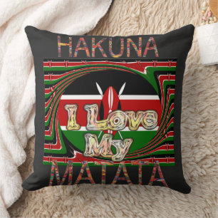 Kenya Flag Colours Cushion