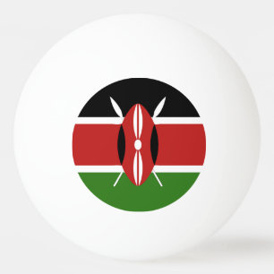 Kenya Flag Emblem Ping Pong Ball
