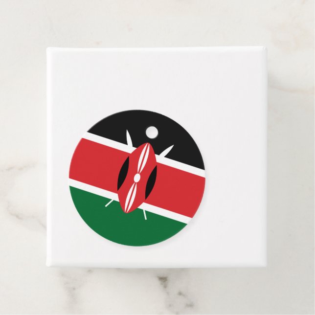 Kenya flag favour tags (In Situ)