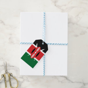 Kenya flag gift tags