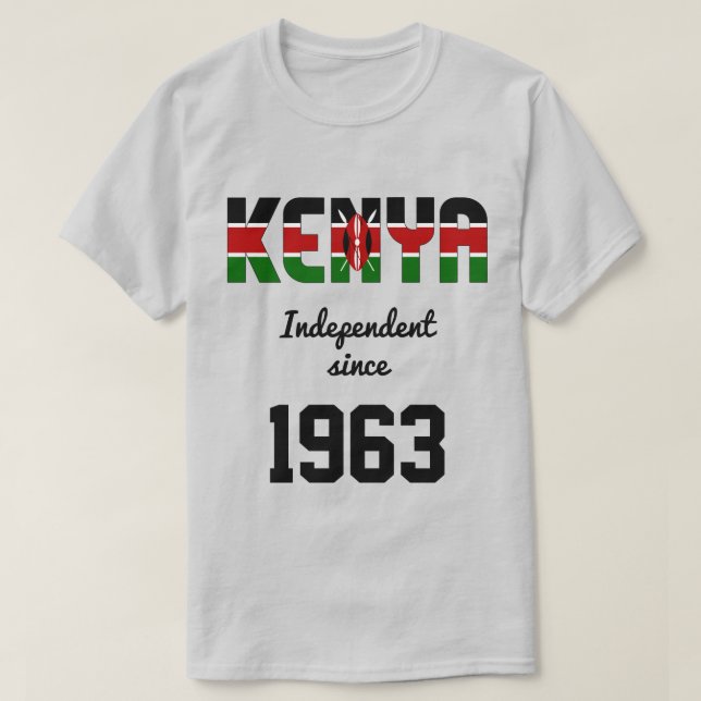 Kenya Flag Independence Celebration T-Shirt (Design Front)