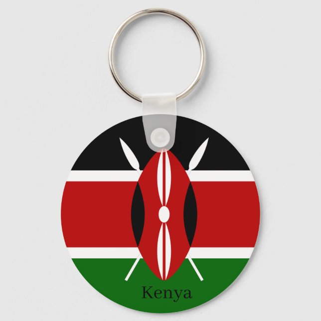 Kenya Flag Key Ring (Front)