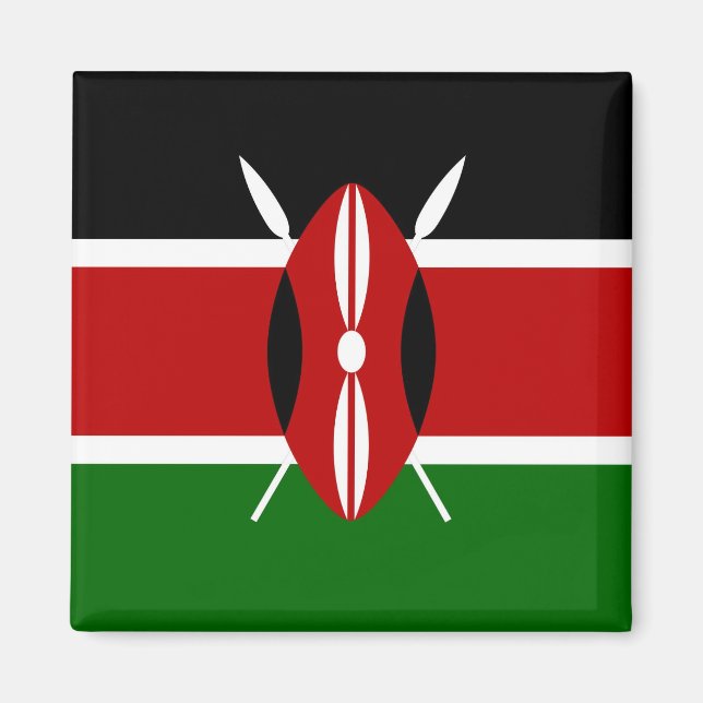 Kenya Flag Magnet Square (Front)