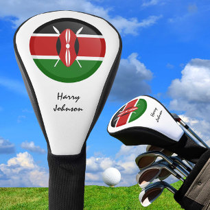 Kenya Flag & Monogrammed Golf Clubs Covers