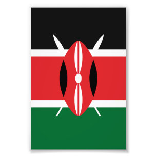 Kenya flag photo print